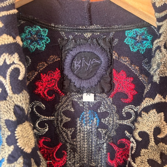 Johnny Was Biya Multicolor Patterned Knit Cardigan - Picture 2 of 7